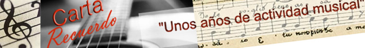 Carta Recuerdo "Unos años de actividad musical" en la Parroquia Nuestra Señora de Lluc