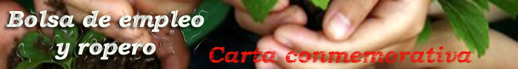 Carta conmemorativa de Bolsa de empleo y Ropero en el 50 aniversario de la Parroquia Nuestra Señora de Lluc