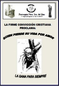 TODAS Hojas parroquiales Semana Santa Parroquia Virgen de Lluc