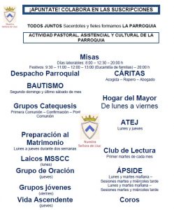 Ver Medios y Financiación Medios y financiación de la Parroquia Nuestra Señora de Lluc